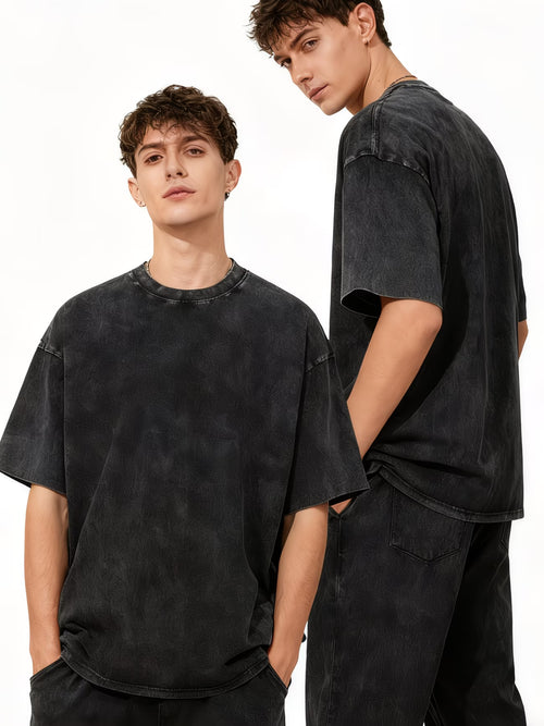 2pc Blank Washed Black T-Shirt