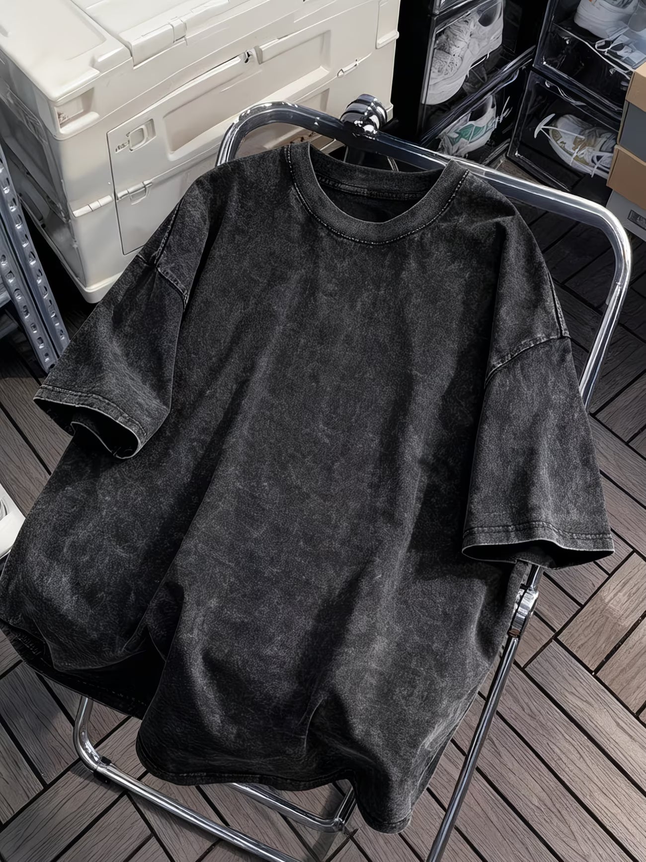2pc Blank Washed Black T-Shirt